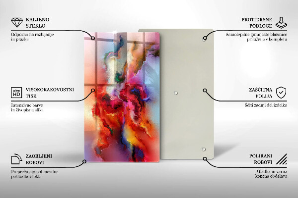 Kuchynská doska zo skla Dymová abstrakcia