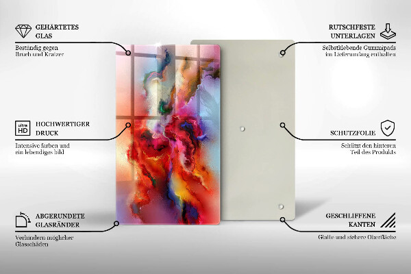 Kuchynská doska zo skla Dymová abstrakcia