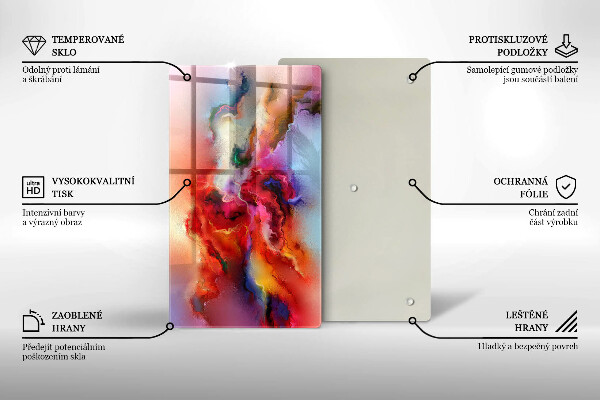 Kuchynská doska zo skla Dymová abstrakcia