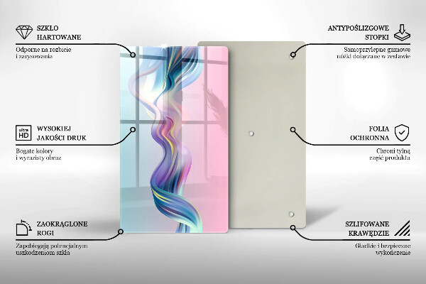 Sklenená doska na krájanie Pastelová abstrakcia