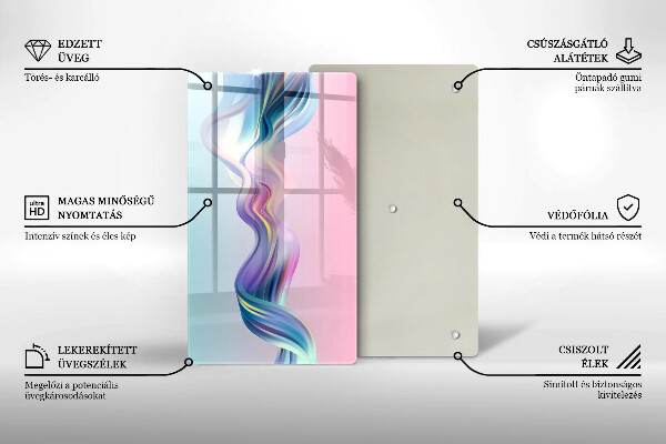 Sklenená doska na krájanie Pastelová abstrakcia