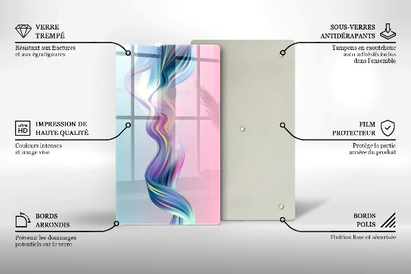 Sklenená doska na krájanie Pastelová abstrakcia
