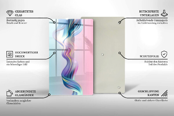 Sklenená doska na krájanie Pastelová abstrakcia