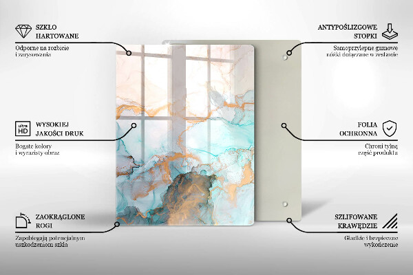 Sklenená doska na krájanie Pastelová abstrakcia