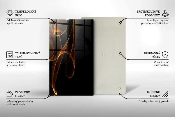 Kuchynská doska zo skla Abstraktné línie