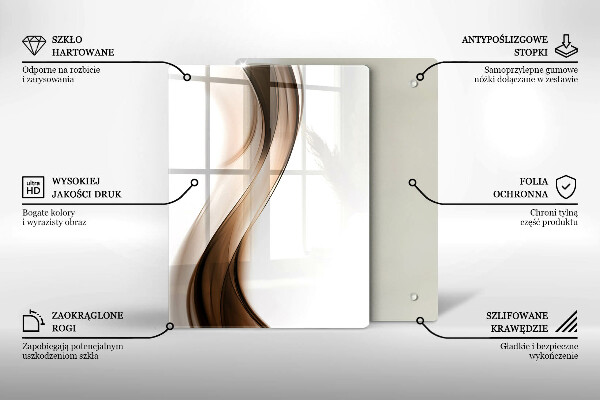 Kuchynská doska zo skla Abstraktné línie