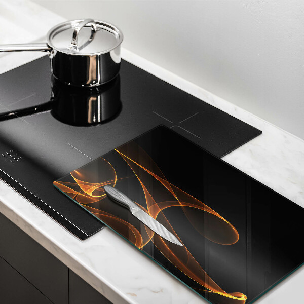 Kuchynská doska zo skla Abstraktné línie