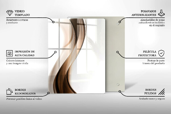 Kuchynská doska zo skla Abstraktné línie