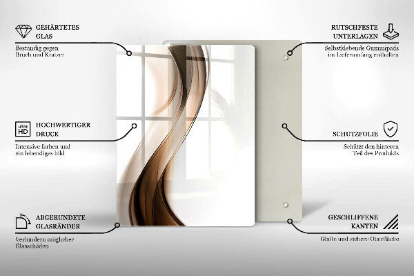 Kuchynská doska zo skla Abstraktné línie