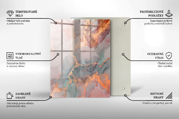 Sklenená doska na krájanie Dekoratívny kameň