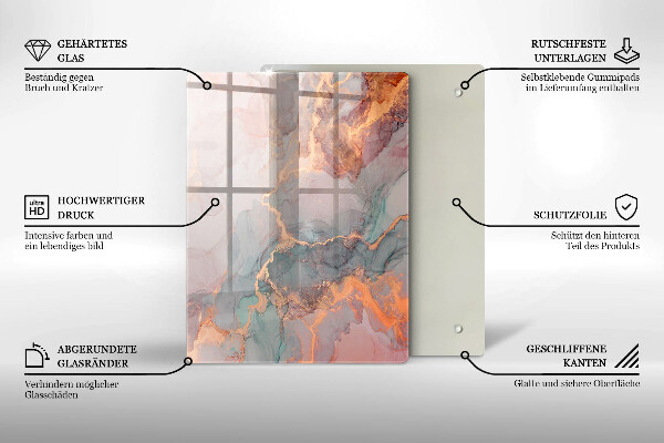 Sklenená doska na krájanie Dekoratívny kameň