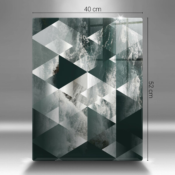 Kuchynská doska zo skla Trojuholníky a voda