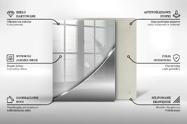 Kuchynská doska zo skla Trojuholníky a voda