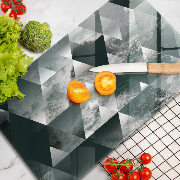 Kuchynská doska zo skla Trojuholníky a voda