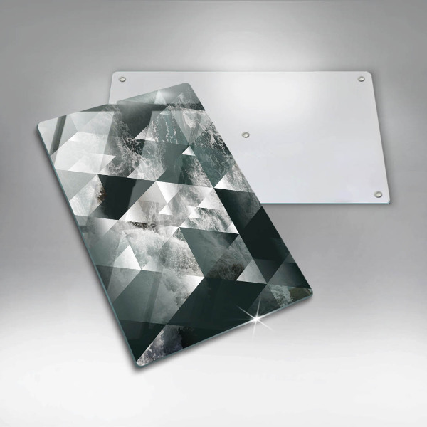 Kuchynská doska zo skla Trojuholníky a voda