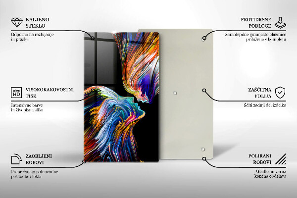 Kuchynská doska zo skla Bozk abstrakcia