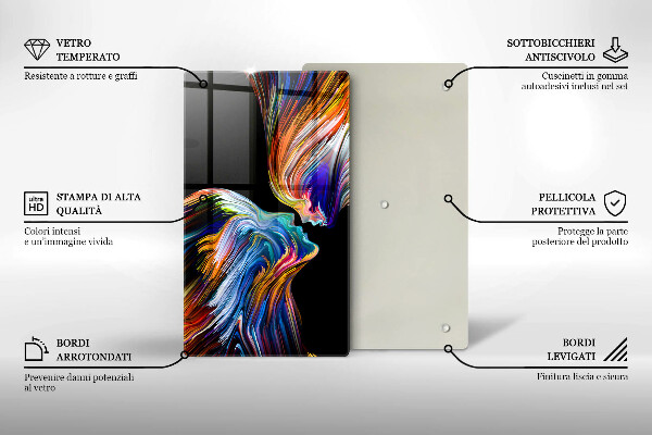 Kuchynská doska zo skla Bozk abstrakcia