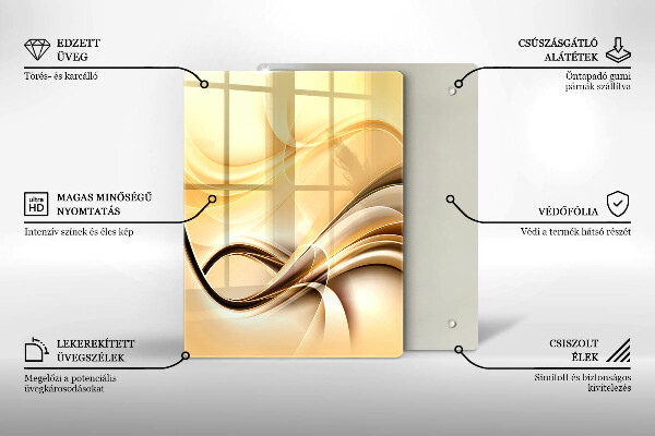 Kuchynská doska zo skla Bozk abstrakcia