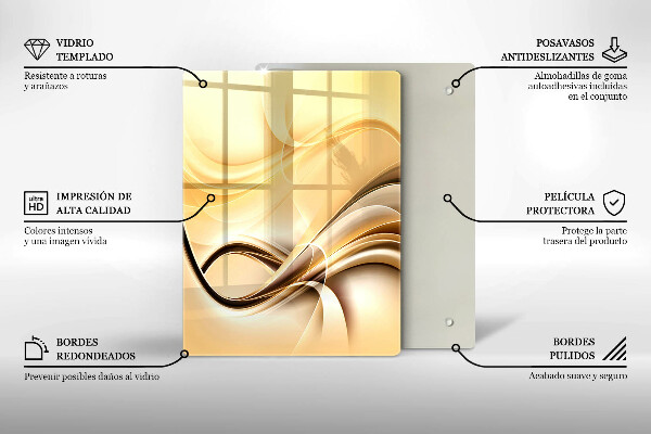 Kuchynská doska zo skla Bozk abstrakcia