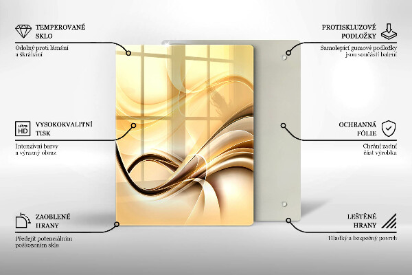 Kuchynská doska zo skla Bozk abstrakcia