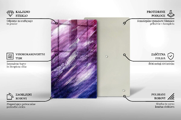 Kuchynská doska zo skla Maľovanie abstrakcie