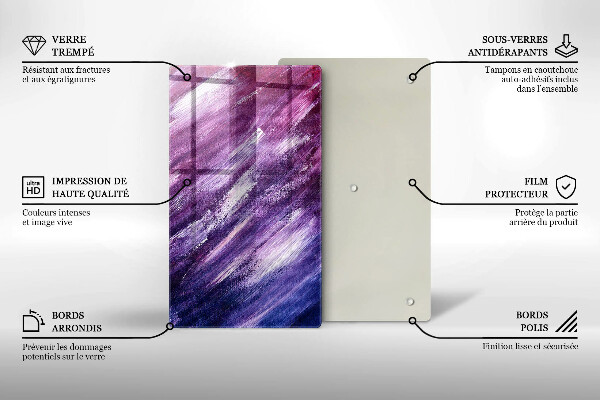 Kuchynská doska zo skla Maľovanie abstrakcie