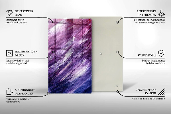 Kuchynská doska zo skla Maľovanie abstrakcie