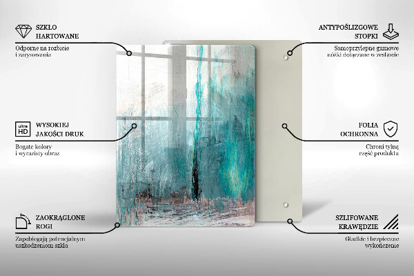 Kuchynská doska zo skla Farebné papagájové perie