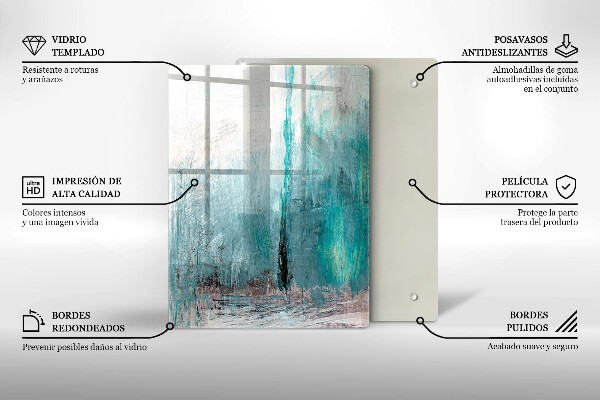 Kuchynská doska zo skla Farebné papagájové perie