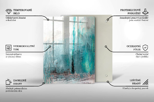 Kuchynská doska zo skla Farebné papagájové perie