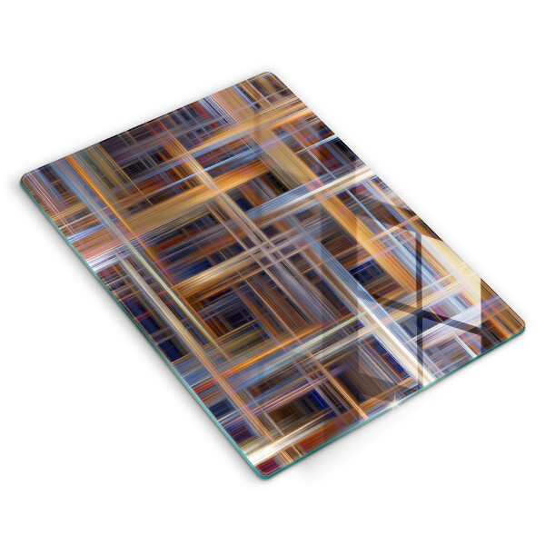 Kuchynská doska zo skla Abstraktné farebné čiary