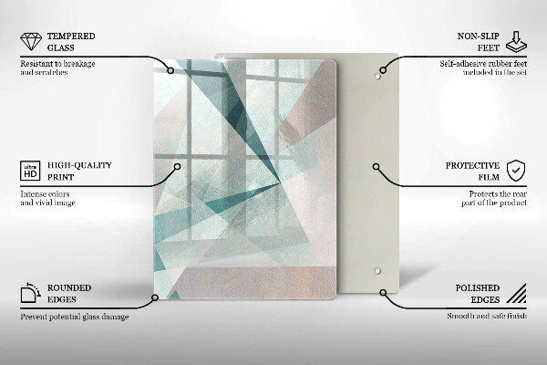 Kuchynská doska zo skla Abstraktné farebné čiary