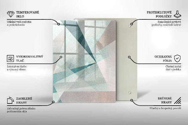 Kuchynská doska zo skla Abstraktné farebné čiary