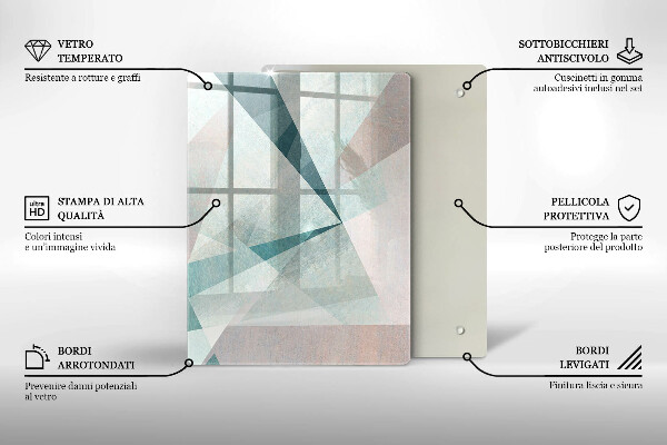 Kuchynská doska zo skla Abstraktné farebné čiary