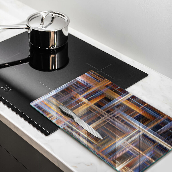 Kuchynská doska zo skla Abstraktné farebné čiary