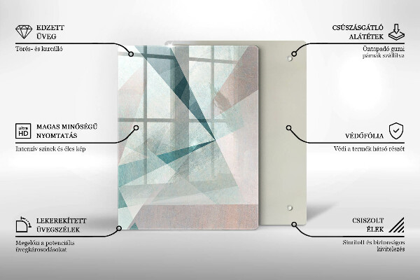 Kuchynská doska zo skla Abstraktné farebné čiary