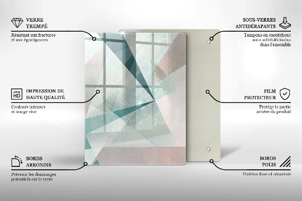 Kuchynská doska zo skla Abstraktné farebné čiary