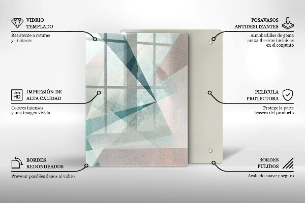 Kuchynská doska zo skla Abstraktné farebné čiary