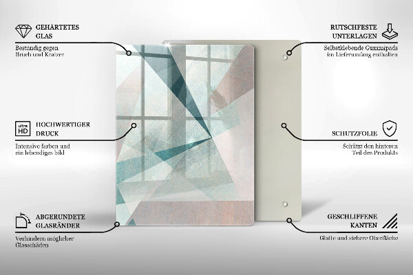 Kuchynská doska zo skla Abstraktné farebné čiary