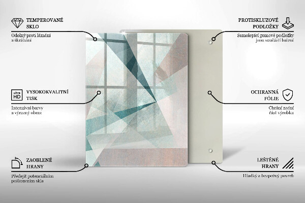 Kuchynská doska zo skla Abstraktné farebné čiary