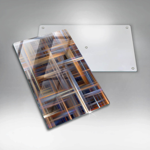 Kuchynská doska zo skla Abstraktné farebné čiary