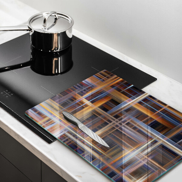 Kuchynská doska zo skla Abstraktné farebné čiary