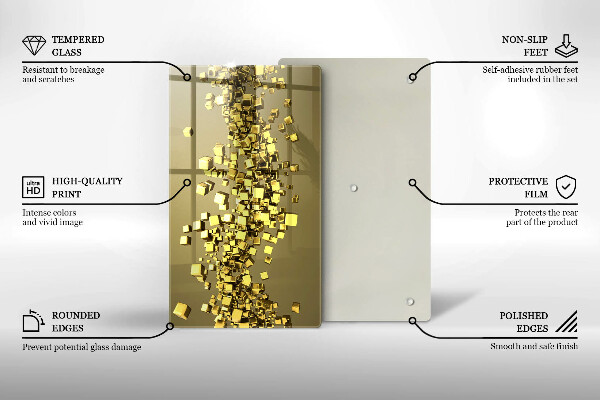 Kuchynská doska zo skla Abstraktná 3D geometria