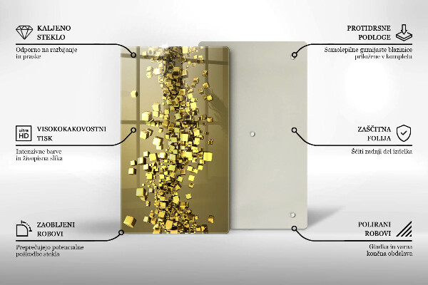Kuchynská doska zo skla Abstraktná 3D geometria