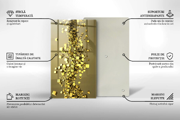Kuchynská doska zo skla Abstraktná 3D geometria