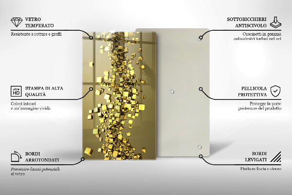 Kuchynská doska zo skla Abstraktná 3D geometria
