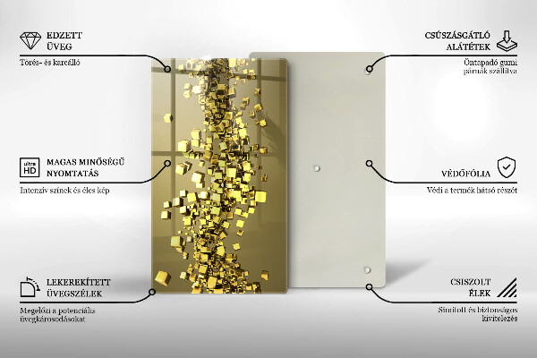 Kuchynská doska zo skla Abstraktná 3D geometria