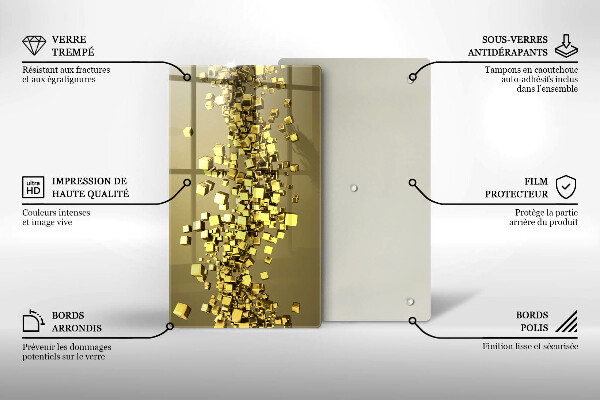 Kuchynská doska zo skla Abstraktná 3D geometria