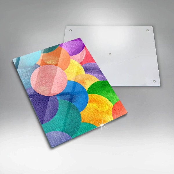 Kuchynská doska zo skla Farebné kruhy