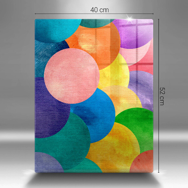 Kuchynská doska zo skla Farebné kruhy